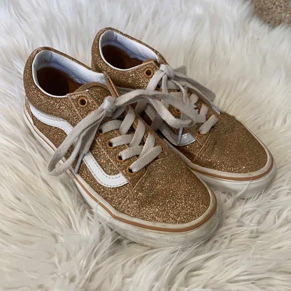 Vans Other - Vans gold glitter old school skate sneaker